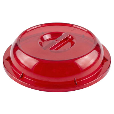 קלוש פוליקרבונט אדום חלק לצלחת 24 ס”מ