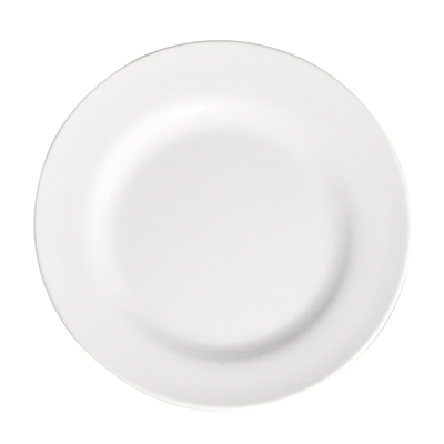 צלחת 15.2 לאק לבן מלמין