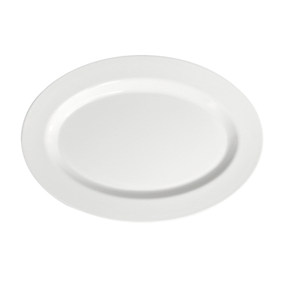 פלטה אובל 30.6*22 לאק לבן מלמין