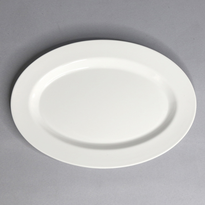 פלטה אובל 35.7*25.5 לאק לבן מלמין