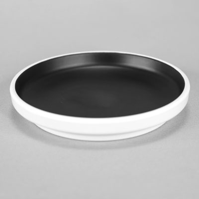מגש עגול טאיג’י 15.2 ס”מ מלמין שחור לבן
