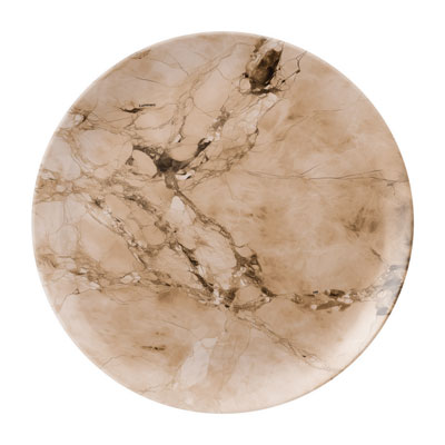 צלחת 26 ס”מ דמוי שיש חום אש-מרבל”